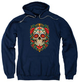 FV10131 Ornate Día de los Muertos Sugar Skull Navy Hoodie
