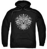 FV10132 Gothic Filigree Sugar Skull Black Hoodie