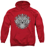 FV10132 Gothic Filigree Sugar Skull Red Hoodie