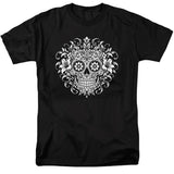 FV10132 Gothic Filigree Sugar Skull Black T-Shirt