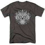 FV10132 Gothic Filigree Sugar Skull Charcoal T-Shirt