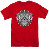FV10132 Gothic Filigree Sugar Skull Red T-Shirt