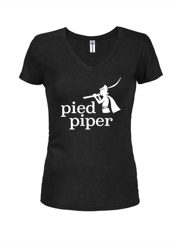 Pied Piper Juniors V Neck T-Shirt