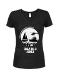 Boats & Hoes Juniors V Neck T-Shirt