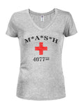 MASH 4077 Logo Juniors V Neck T-Shirt