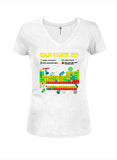 Can I Lick It Periodic Table Juniors V Neck T-Shirt