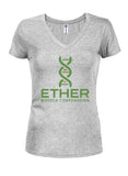 Ether Biotech Corporation Juniors V Neck T-Shirt