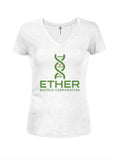 Ether Biotech Corporation Juniors V Neck T-Shirt