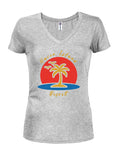 Haven Island Resort Juniors V Neck T-Shirt