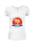 Haven Island Resort Juniors V Neck T-Shirt
