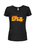 I Just Stay In My Lane  Juniors V Neck T-Shirt