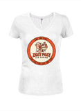 Ziggy Piggy Eat the Pig Juniors V Neck T-Shirt
