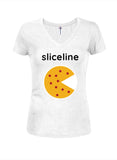 Sliceline Logo Juniors V Neck T-Shirt