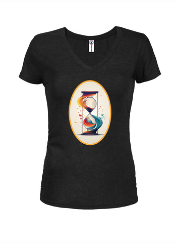 Hourglass Juniors V Neck T-Shirt