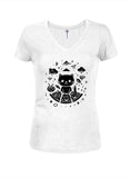 Cat Food Juniors V Neck T-Shirt