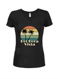 Del Boca Vista Retro Juniors V Neck T-Shirt - Five Dollar Tee Shirts