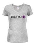 Ride the D Juniors V Neck T-Shirt