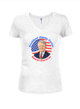 President Jimmy Carter Ennui Forever Juniors V Neck T-Shirt