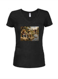 Gone Fishin Juniors V Neck T-Shirt