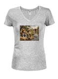 Gone Fishin Juniors V Neck T-Shirt