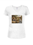 Gone Fishin Juniors V Neck T-Shirt