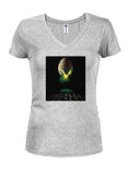 Alien Easter Egg Juniors V Neck T-Shirt