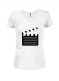 Clapboard Juniors V Neck T-Shirt