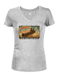 Ride the Worm Juniors V Neck T-Shirt