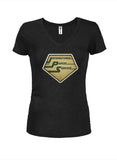 International Parcel Service Vintage Badge Juniors V Neck T-Shirt - Five Dollar Tee Shirts