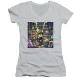 The Mad Scientist's Monster Juniors V Neck T-Shirt