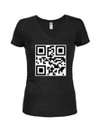 F*** You QR Code Juniors V Neck T-Shirt