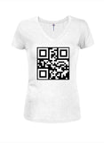 F*** You QR Code Juniors V Neck T-Shirt