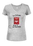 Fire Alarm Snitches Juniors V Neck T-Shirt