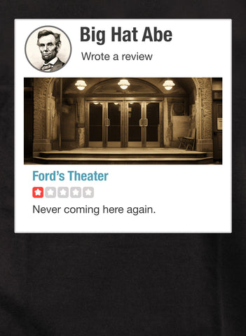 Ford's Theater Review Kids T-Shirt
