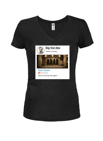 Ford's Theater Review Juniors V Neck T-Shirt