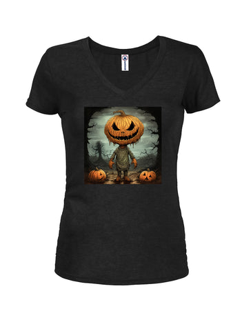 T-shirt à col en V pour juniors Great Pumpkin