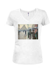 Gustave Caillebotte - Paris Street; Rainy Day Juniors V Neck T-Shirt
