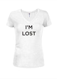 I'm Lost Juniors V Neck T-Shirt