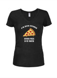 I'm Into Fitness Pizza - Camiseta con cuello en V para jóvenes