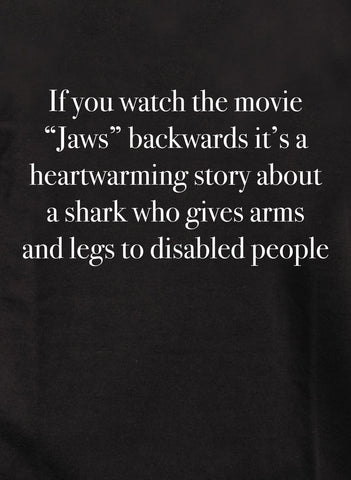 Si vous regardez le film "Jaws" à l'envers T-shirt enfant 
