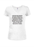 I helped destabilize western democracy by sowing chaos Juniors V Neck T-Shirt