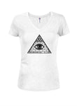 Illuminati Symbol Juniors V Neck T-Shirt