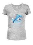 I love dolphins. I like to give them props Juniors V Neck T-Shirt