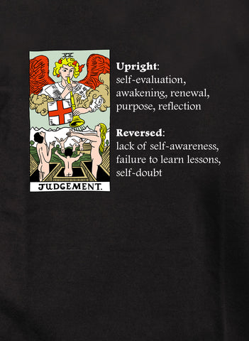 Camiseta con significado de cartas del Tarot del Juicio