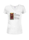 Camiseta con cuello en V para jóvenes con significado de cartas del Tarot de la Justicia