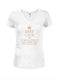 Keep Calm and Go Back in Time Juniors V Neck T-Shirt