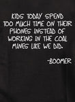 Kids today spend too much time on their phones Kids T-Shirt