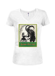 Krampus Seasons Greetings Juniors V Neck T-Shirt