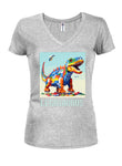 Legosaurus Juniors V Neck T-Shirt