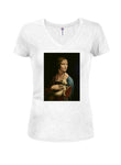 Leonardo da Vinci - Lady with an Ermine Juniors V Neck T-Shirt